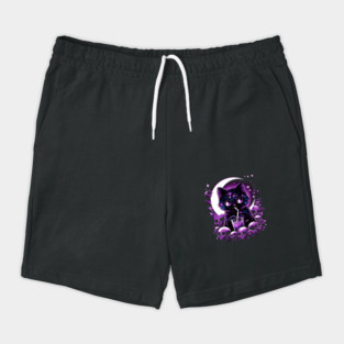 Galaxy Cat With Skulls Cosmic Artwork Gift Shorts