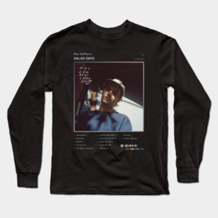 Mac DeMarco - Salad Days Tracklist Album Long Sleeve T-Shirt