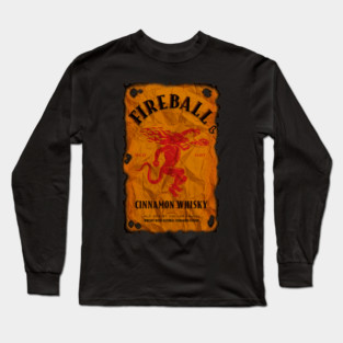 RETRO COLOR FIREBALL WHISKY Long Sleeve T-Shirt