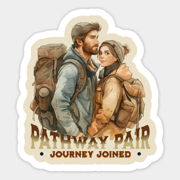 Pathway Pair, Journey Joined, Hiking Magnet by Vinokurio