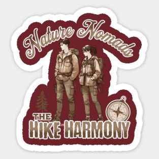 Nature Nomads, The Hike Harmony, Hiking Sticker