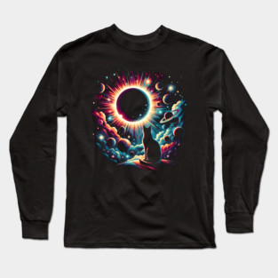 Eclipse Enchantment – Solar Eclipse Artwork Gift Long Sleeve T-Shirt