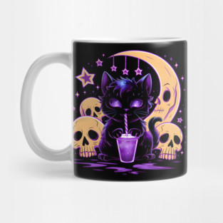 Cute Spooky Kawaii Cat Mug