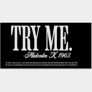 Try Me - Malcolm X Posters and Art