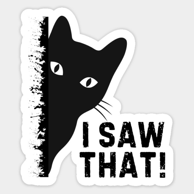 Black Cat I Saw That Sticker by The WYLD Tribe