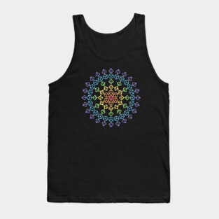 Polyhedral Dice Star Rainbow Tank Top