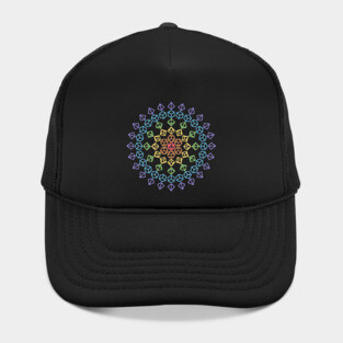 Polyhedral Dice Star Rainbow Hat