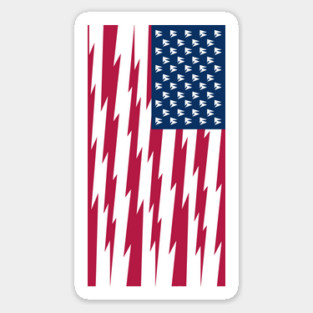 LA Spangled Lightning Sticker