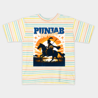 Punjab Warriors - PUNJAB HEROES - PUNJABI SOORME Kids T-Shirt