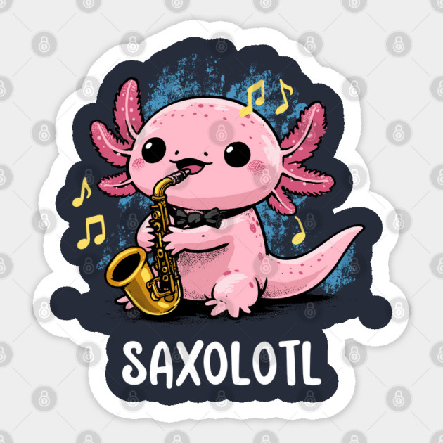 Saxy Axolotl Sticker by GoshWow®