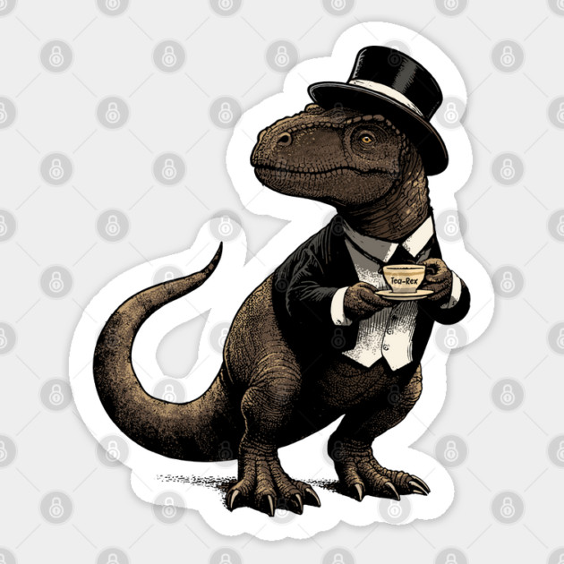 Tea Rex Sticker by GoshWow®