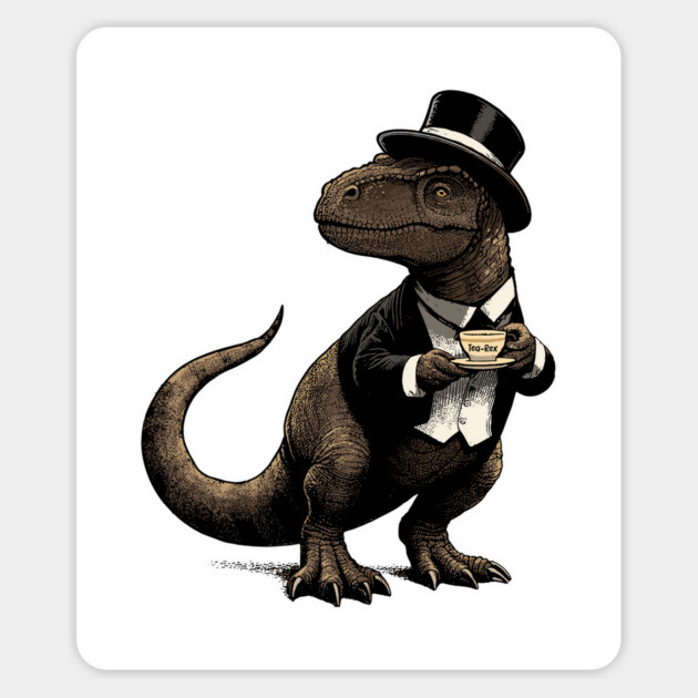 Tea Rex Magnet by GoshWow®