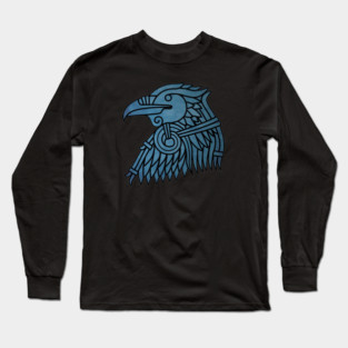 Norse Raven Head Long Sleeve T-Shirt