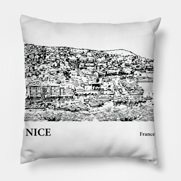 Nice France Pillow by Lakeric