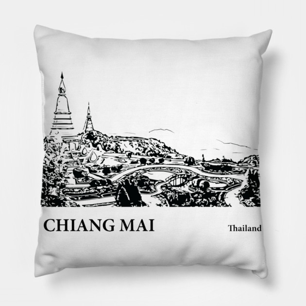 Chiang Mai Thailand Pillow by Lakeric