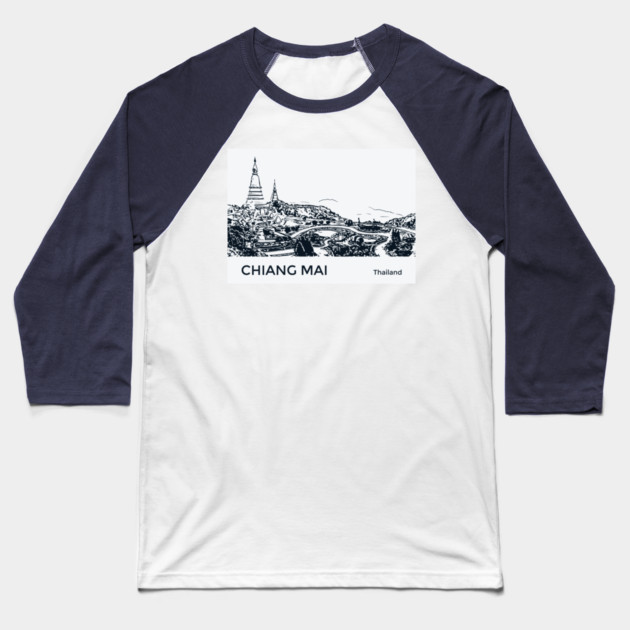 Chiang Mai Thailand Baseball T-Shirt by Lakeric