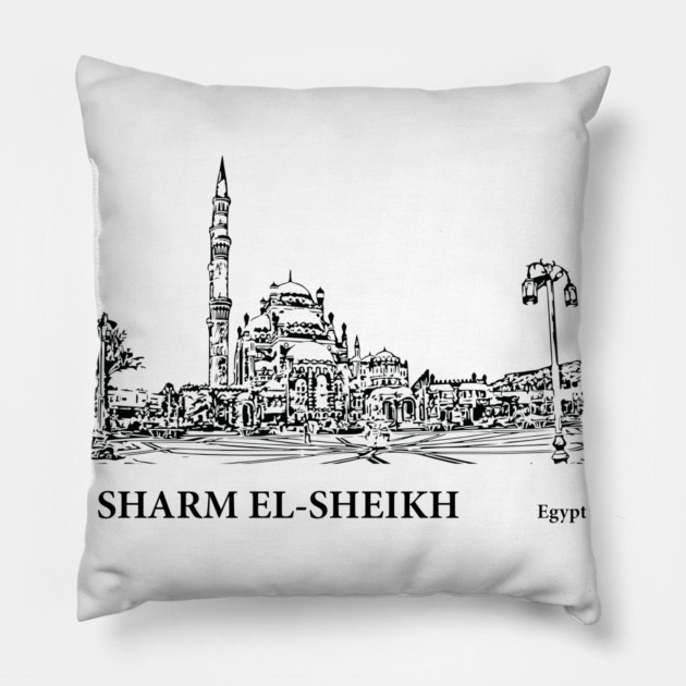 Sharm el-Sheikh Egypt Pillow by Lakeric