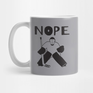 Nope Hockey Goalie for light Mug