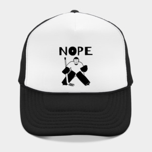 Nope Hockey Goalie for light Hat