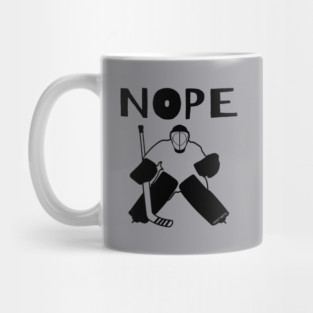 Nope Hockey Goalie for light Mug