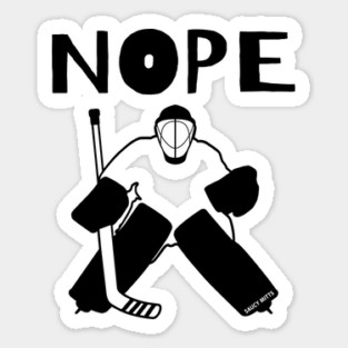 Nope Hockey Goalie for light Sticker