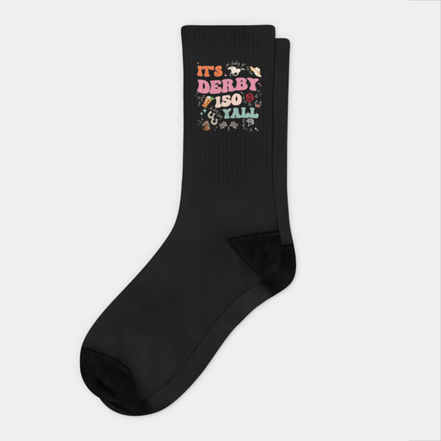 It's Derby 150 Yall 150Th Horse Racing Ky Derby Day Groovy Socks by BEZZAIM