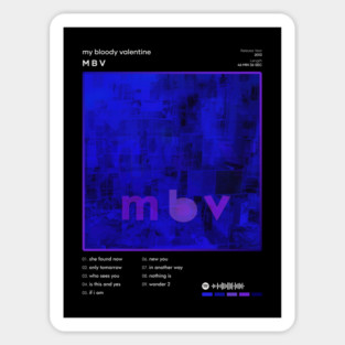 my bloody valentine - m b v Tracklist Album Sticker