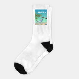 Jamaica Travel poster Socks