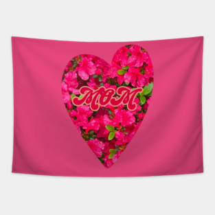 Azalea Mom Heart Tapestry