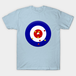 Curling Ice Graphic Design T-Shirt