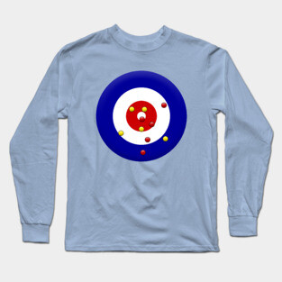Curling Ice Graphic Design Long Sleeve T-Shirt