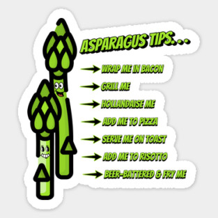 Funny Asparagus Tips Sticker