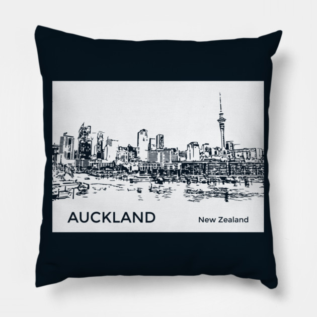 Auckland New Zealand Pillow by Lakeric