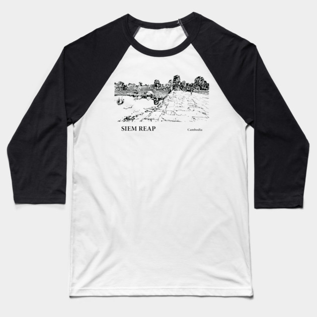 Siem Reap Cambodia Baseball T-Shirt by Lakeric