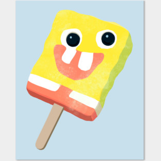 Sponge Popsicle Design Sticker Posters and Art