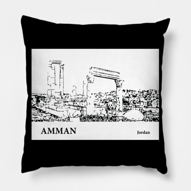 Amman Jordan Pillow by Lakeric