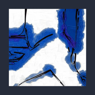 Blue And White Abstract T-Shirt