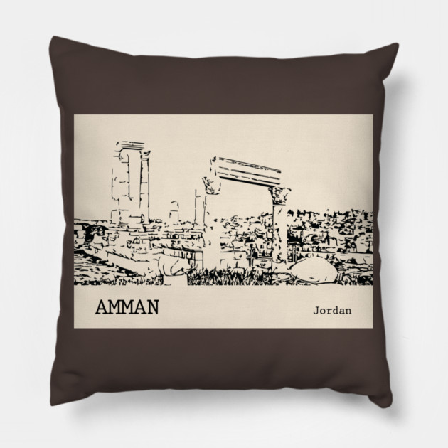 Amman Jordan Pillow by Lakeric