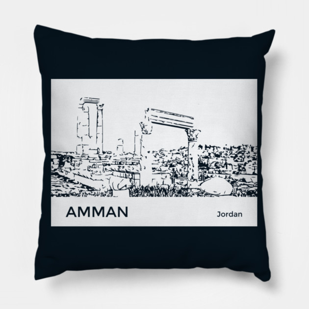 Amman Jordan Pillow by Lakeric