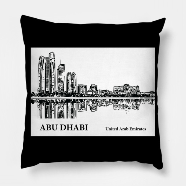 Abu Dhabi United Arab Emirates Pillow by Lakeric