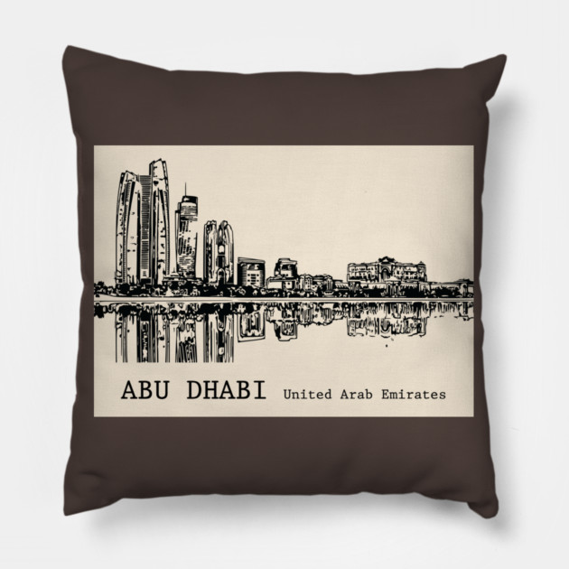 Abu Dhabi United Arab Emirates Pillow by Lakeric