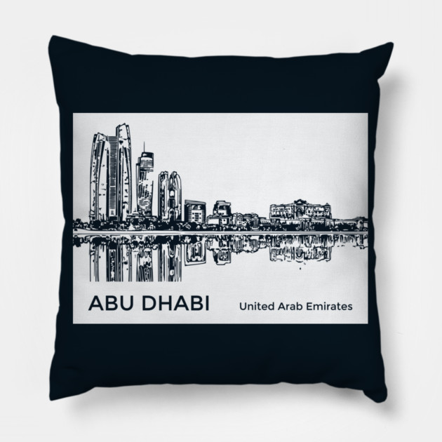 Abu Dhabi United Arab Emirates Pillow by Lakeric