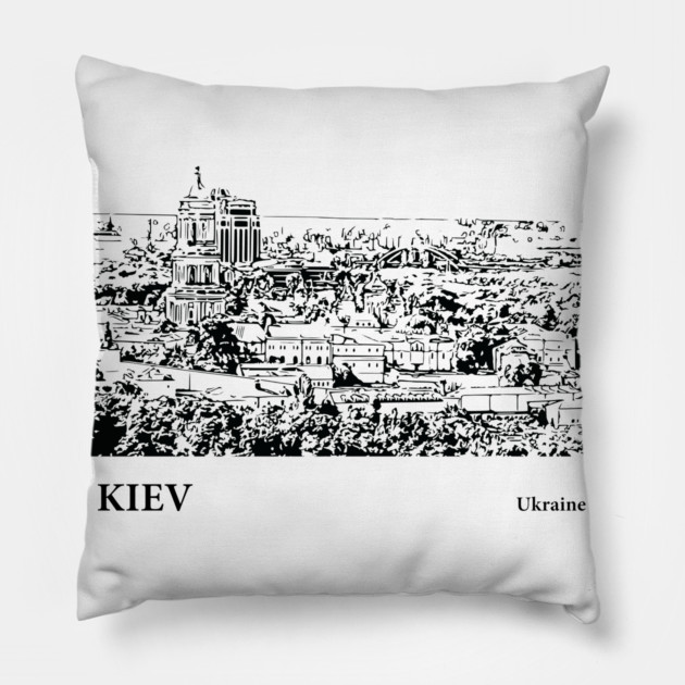 Kiev Ukraine Pillow by Lakeric