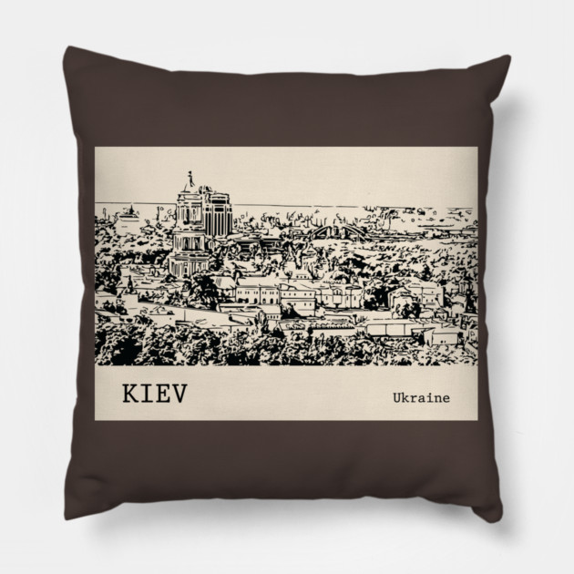 Kiev Ukraine Pillow by Lakeric