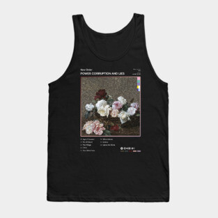 New Order - Power Corruption and Lies Tracklist Album Tank Top