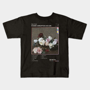 New Order - Power Corruption and Lies Tracklist Album Kids T-Shirt
