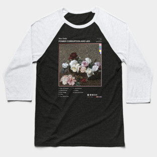 New Order - Power Corruption and Lies Tracklist Album Baseball T-Shirt