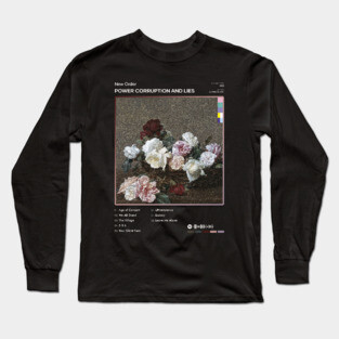 New Order - Power Corruption and Lies Tracklist Album Long Sleeve T-Shirt