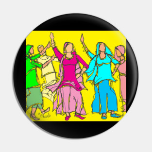 Punjabi Giddah dancers 1 Pin