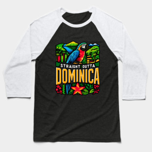 Straight Outta Dominica Baseball T-Shirt